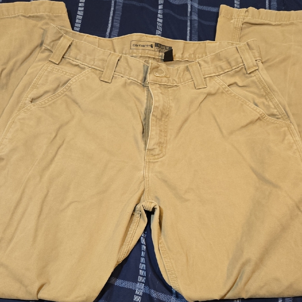Carhartt Men's Tan Carpenter Chinos 34x32